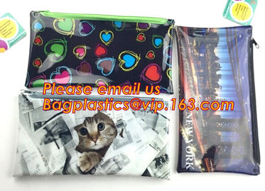 plastic clear transparent color pvc zipper pencilcase/pencil bag, New funny stationery eco friendly pvc plastic soft red