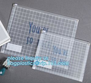 stationery high quality colorful durable zipper document bag a4 clear plastic pvc stationery file bag with handle pack