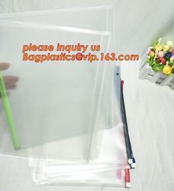 Office School Supply A4/5/6 Plastic PVC Document Bags With Zipper File Folder Stationery Pen Bag For Office School Suppl