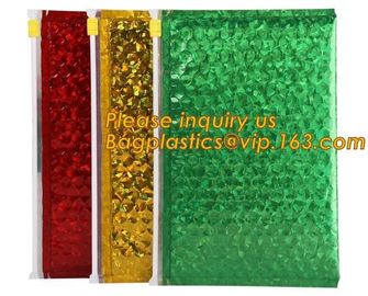 Hot Metallic Colorful Bagease Packaging Zipper Bubble Bag For Cosmetic Packaging,Ziplock Bubble Bags are Made of PET/CP