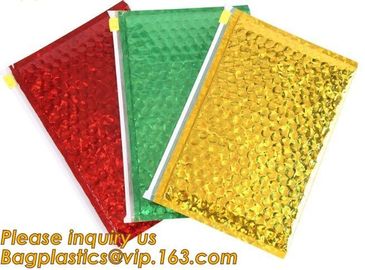 Hot Metallic Colorful Bagease Packaging Zipper Bubble Bag For Cosmetic Packaging,Ziplock Bubble Bags are Made of PET/CP