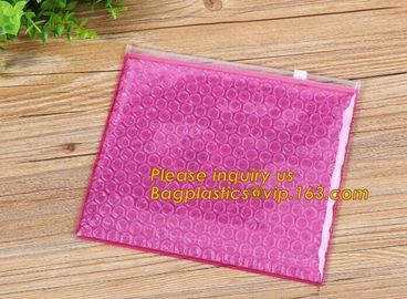 Mini small pouches ziplock bags with slider zip plastic bags zipper bubble mailers with laser film/custom design bagease