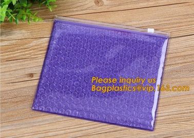 Mini small pouches ziplock bags with slider zip plastic bags zipper bubble mailers with laser film/custom design bagease