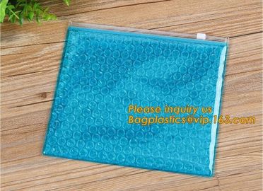 Mini small pouches ziplock bags with slider zip plastic bags zipper bubble mailers with laser film/custom design bagease
