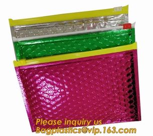Slider Padded Bags/Colorful Ziplock Bubble Bags,Zipper Bubble Bag Postage Packaging Anti-static Packaging Heat Insulatio