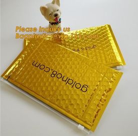 Slider padded grip seal Golden bags, air bubble bag with slider zipper,design custom anti static plastic black ziplock b