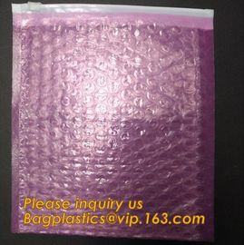wholesale metallic glossy holographic cosmetic packing ziplock bubble pouch slider zipper bubble bag bagease bagplastics