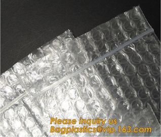 Reclosable Reusable Packing Bubblemetallic glossy holographic cosmetic packing ziplock bubble pouch slider zipper bubble