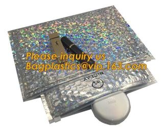 air mail metallic holographi rose gold bubble padded mailer / ziplock bubble bag/ slider bubble bag,Holographic Factory