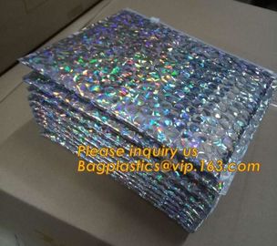 air mail metallic holographi rose gold bubble padded mailer / ziplock bubble bag/ slider bubble bag,Holographic Factory