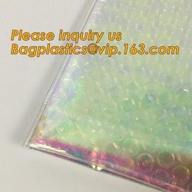 transparent slider zipper bubble bag，Reusable portable PE bubble wine bottle protector bag,ziplock bubble bag,slider pac