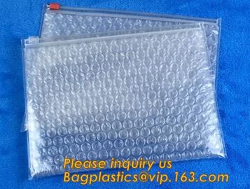 Cosmetic Slider Ziplock Bubble Bags Bubble Slide Pouch,ziplock esd bubble bag bubble packaging wrap cosmetic pouch slide