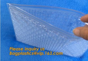 Cosmetic Slider Ziplock Bubble Bags Bubble Slide Pouch,ziplock esd bubble bag bubble packaging wrap cosmetic pouch slide