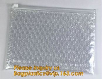Cosmetic Slider Ziplock Bubble Bags Bubble Slide Pouch,ziplock esd bubble bag bubble packaging wrap cosmetic pouch slide