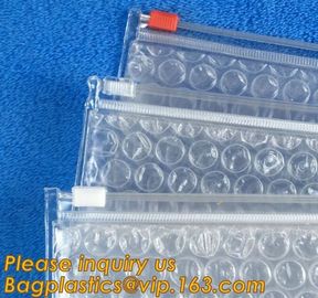 Cosmetic Slider Ziplock Bubble Bags Bubble Slide Pouch,ziplock esd bubble bag bubble packaging wrap cosmetic pouch slide