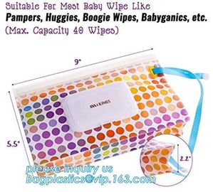 Promotion reusable ziplock travel plastic EVA baby tissue wet wipes bag with lid, Eco-friendly plastic colorful wet tiss