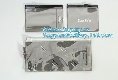 Frosted Poly Vinyl Ziplock Slider Closure Clothes Packaging Bag, slider zipper PVC bag clear vinyl cosmetic bag, File Ba