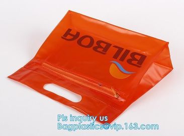 pvc slider zipper baby clothes packaging bag, slider zipper golf sport t-shirt/towel bag, A4 office file holder slider b