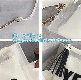 ziplock candy bags, water proof cosmetic vinyl PVC/EVA slider zipper plastic bags, Reclose Holographic Slider Cosmetic M