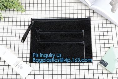 ziplock bag with handle & slider, reclosable pvc clear plastic slider ziplock bag, Reusable slider white small nylon cle