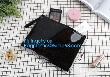 ziplock bag with handle & slider, reclosable pvc clear plastic slider ziplock bag, Reusable slider white small nylon cle