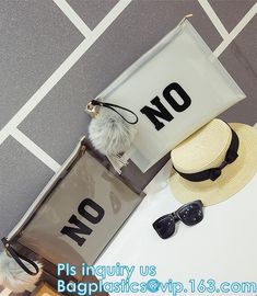 clear printed pvc files zip packing bag, slider reclosable poly bag, resealable slider ziplock eva plastic promotion bag