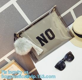 clear printed pvc files zip packing bag, slider reclosable poly bag, resealable slider ziplock eva plastic promotion bag