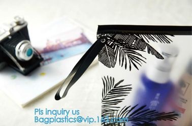 Custom waterproof pvc slider zipper wet bikini bag, zipper lock slider bag/resealable pvc slider zip poly bag, resealabl