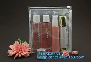 vinyl zipper pouch/Clear slider pouch/ vinyl slider bag, Frosted ziplock bag EVA PVC hanger bag for clothes, EVA frost d