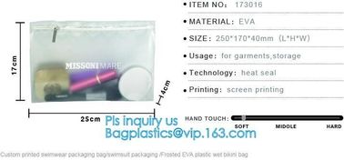 vinyl zipper pouch/Clear slider pouch/ vinyl slider bag, Frosted ziplock bag EVA PVC hanger bag for clothes, EVA frost d