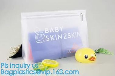 ziplock slider bags for pencils pens, PVC Cosmetic Packaging Bags with Slide Zipper, eco friendly customized slider zipl