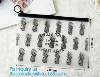 slider zipper pvc pouch clear vinyl pvc ziplock bags, Custom Logo PVC Transparent Slider Zipper Flat Bag, clothes packin