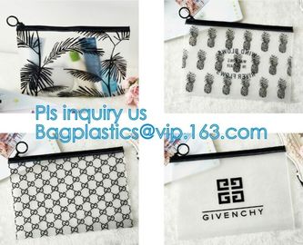 slider zipper pvc pouch clear vinyl pvc ziplock bags, Custom Logo PVC Transparent Slider Zipper Flat Bag, clothes packin