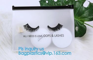 Plastic PVC T-shirt slider zipper bag, matt finishing slider ziplock stand up bag foggy effect PVC slider zipper bags pa