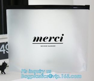 Summer Kit Frosted Ziplock Bag Slider Zipper Bag, underware packing PE material slider zipper bag, slider zipper pvc bag
