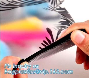 Heat Welding PE Plastic Envelope Bag With Slider Zipper Top, Polythene Plastic Slider Ziplock Bag For Garment Packing