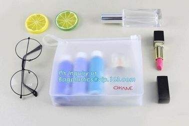 frosted zipper lock slider packing bag, cosmetic tool packaging sliding zipper bags, waterproof pe ziplock slider bags