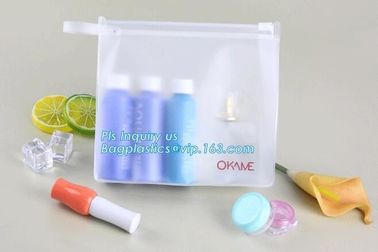 frosted zipper lock slider packing bag, cosmetic tool packaging sliding zipper bags, waterproof pe ziplock slider bags