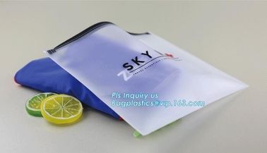 PP slider bag / PP zip seal bag, ziplock bags slider zipper pvc packing documents bags, Cosmetic Cases Plastic PVC Trave