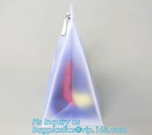 slider ziplock PVC cosmetic bag promotional custom printed plastic bag, eva zipper pouch eva slider bag, slider zipper