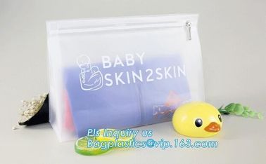 slider ziplock PVC cosmetic bag promotional custom printed plastic bag, eva zipper pouch eva slider bag, slider zipper