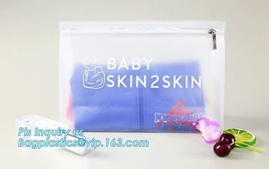 slider ziplock PVC cosmetic bag promotional custom printed plastic bag, eva zipper pouch eva slider bag, slider zipper