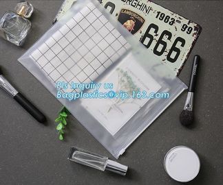 plastic zipper bag with hang holes & slider, Slider Zipper PVC Pouch Clear Vinyl PVC Ziplock Bag, Slider Zipper Packing