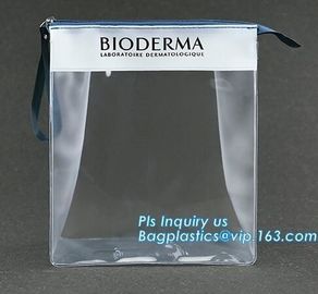 frosted PVC slider zipper bag plastic bag with zipper resealable pvc slider zip poly bag, cosmetic bag with slider zippe