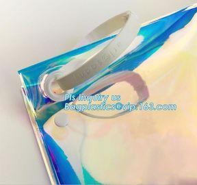 EVA Plastic Personal Care Packaging Slider Bags, cosmetic pvc bag with slide industrial plastic bags, PVC / EVA / TPU zi