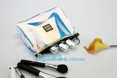 gusset slider ziplock printed pvc zipper bags with holding loop with confetti, zipper slider bags for pencils pens