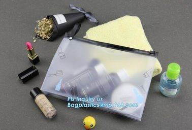 vinyl toiletry zipper bag pvc slider bag custom zipper transparent slider eco-friendly travel pvc cosmetic bag