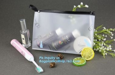 vinyl toiletry zipper bag pvc slider bag custom zipper transparent slider eco-friendly travel pvc cosmetic bag