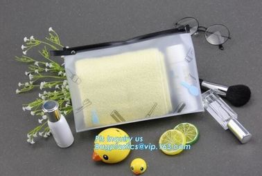 vinyl toiletry zipper bag pvc slider bag custom zipper transparent slider eco-friendly travel pvc cosmetic bag