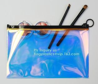 PVC slider zipper cosmetic makeup bag and pouch, Comfortable touching matt finishing slider ziplock stand up bag foggy e